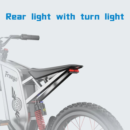 50MPH Freego X2Pro Electric Motorcycle for Adults 6000W(Peak) Motor 60V 30Ah Battery Electric Bicycle Full Suspension Ebike