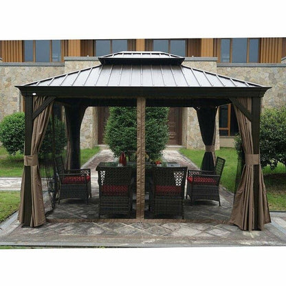 Dahlin Hardtop 12 Ft. W X 10 Ft. D Aluminum Patio Gazebo