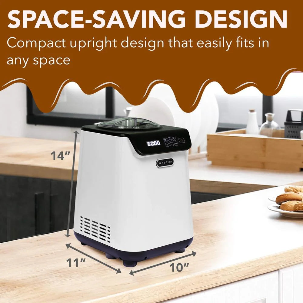 Whynter ICM-128WS 1.28 Quart Compact Upright Automatic Ice Cream Maker
