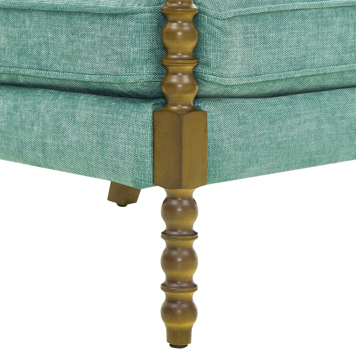 Pioneer Woman Harper Spindle Accent Chair, Jade Fabric Upholstery