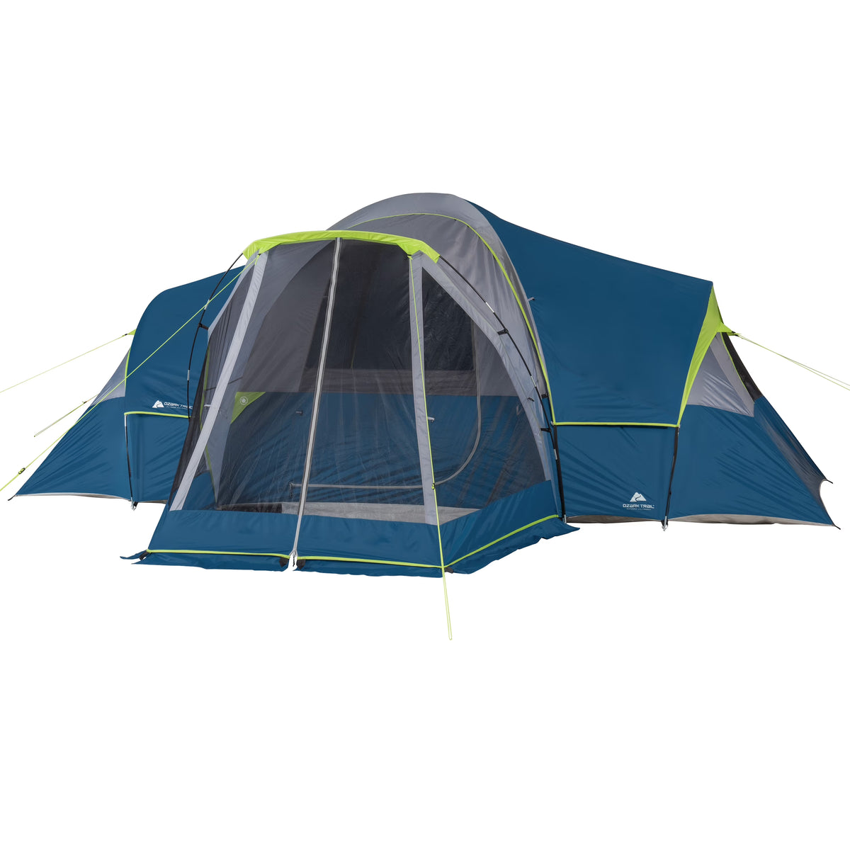 Ozark Trail 10-Person Dome Tent with Screen Porch �C 3-Room Family Camping Tent with Weather Protection