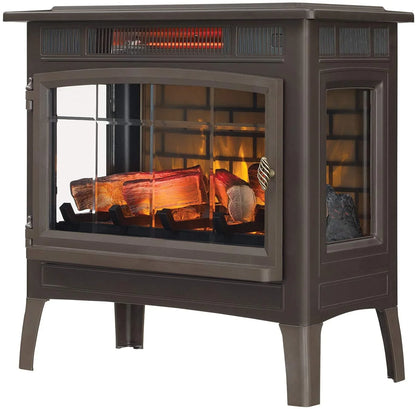 Duraflame 3D Black Infrared Electric Fireplace Stove with Remote Control - DFI-5010-01