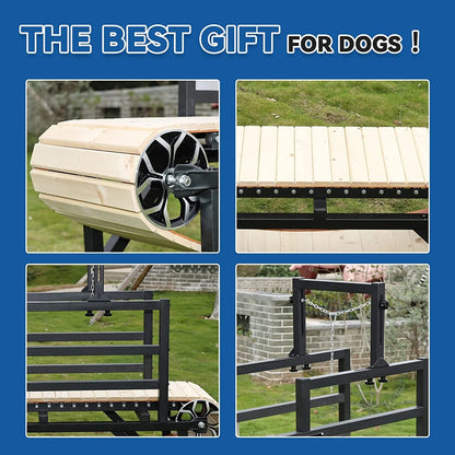Dog Treadmill Walkable Workout Equipment Small Manual Machine for Large Dogs 10MPH