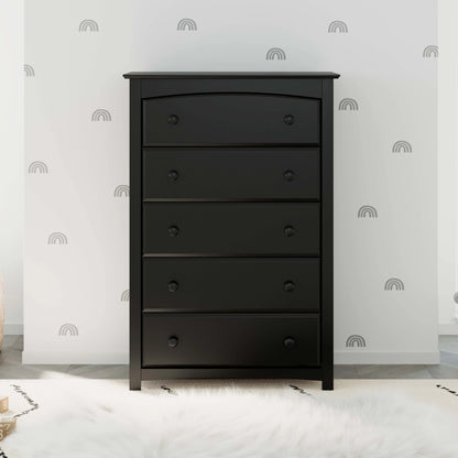 Storkcraft Kenton 5 Drawer Nursery Dresser, Pebble Gray