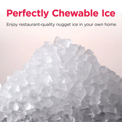 Frigidaire Gallery 33 lbs. Touchscreen Nugget Ice Maker - Stainless Steel Accent, EFIC220, Black