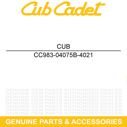 CUB CADET 983-04075B-4021 Yellow 50" Deck Shell SLT1550 LT1050 Lawn Tractors
