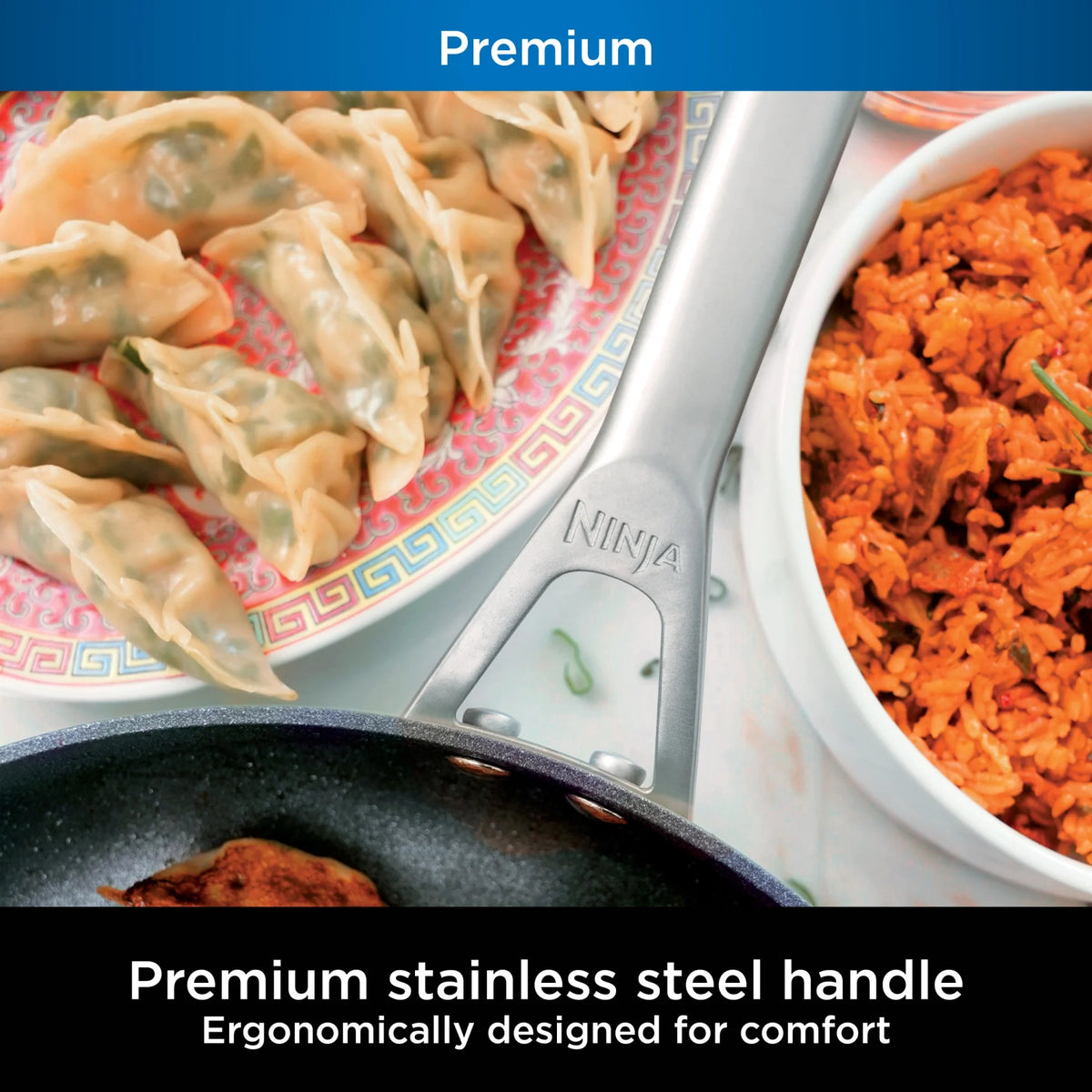 Ninja NeverStick Premium Hard-Anodized 10-Piece Cookware Set, C39010