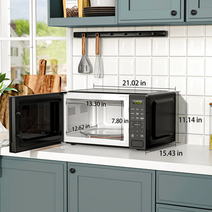 Mainstays 1.1 Cu ft Countertop Microwave Oven, 1000 Watts, Black