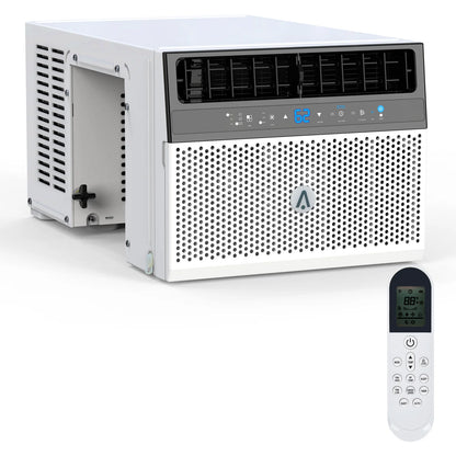Missky 8000 BTU Window Air Conditioner U-Shaped with Remote, Window AC Units w/24H Timer, 6 Modes, Wi-Fi Enabled, Cools Up to 350 Sq.ft for Home, White