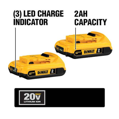 20V MAX Cordless 10 Tool Combo Kit, MAXFIT Screwdriving Set (35 Piece), (2) 20V 2.0Ah Batteries, Charger, and Bag