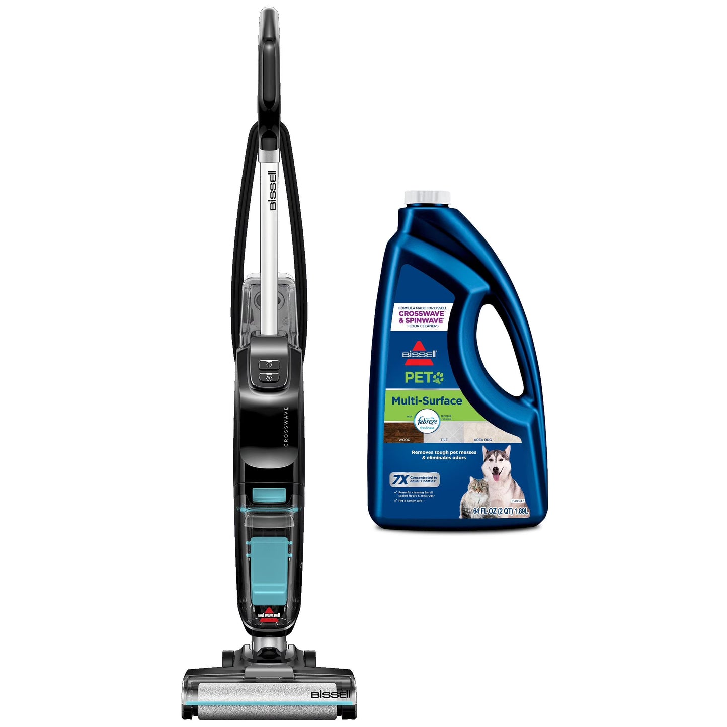 BISSELL CrossWave Hard Floor Expert, Corded, Multi-Surface Hard Floor Cleaner, Wet Dry Vacuum, for Tile, Sealed Wood Floors, and Laminate, Lightweight, Two Tank Technology, Self Cleaning Cycle, 3831