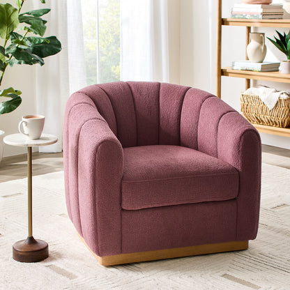 Better Homes & Gardens Lillian Accent Swivel Chair, Cream Linen