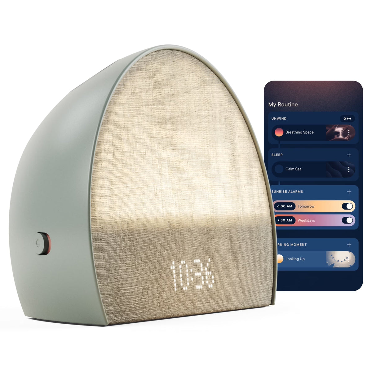 Hatch Restore 2 Sunrise Alarm Clock, Sound Machine, Smart Light (Putty) �?Your Bedside Sleep Guide, White Noise, Custom Sleep Routines, Dimmable Clock, Deep Sleep, Gentle Alarm, Wake Up Rested