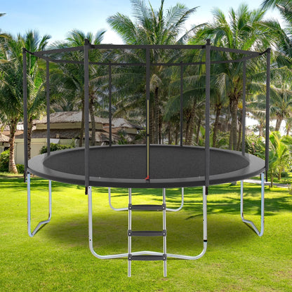 10FT Trampoline w/Enclosure, Seizeen Heavy-Duty Round Trampoline for Kids Outdoor Play, Large Trampoline as Gift for Boys and Girls