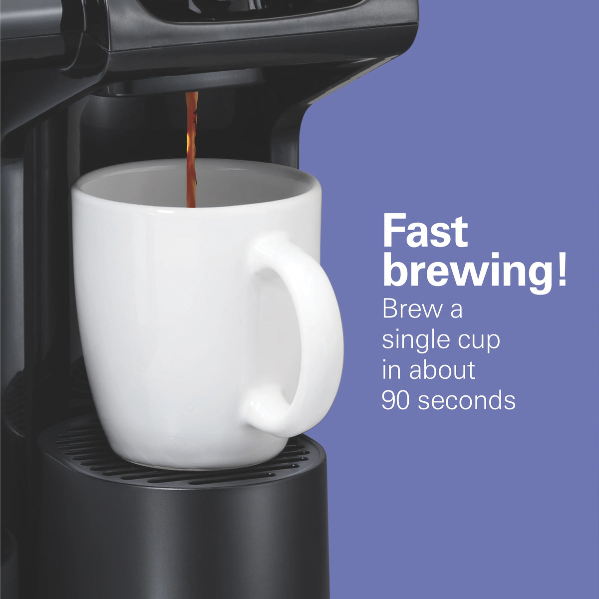 Hamilton Beach FlexBrew Coffee Maker, K Cup Pod Compatible Single Serve Coffee Maker & 12-Cup Coffee Pot, Black