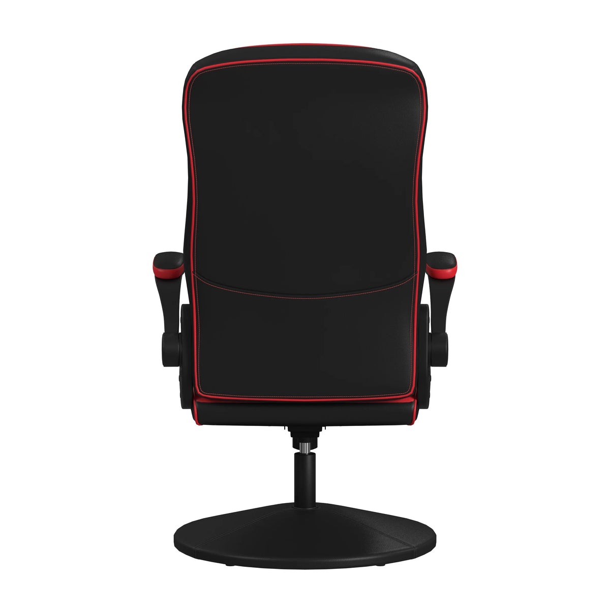 RESPAWN 800 Swivel Rocker Gaming Chair - Ergonomic Floor Gaming Seat with Lumbar Support, Flip Up Armrest, High Back, Pedestal Base, Comfortable No Wheels Console Video Game Rocker Chair - Red