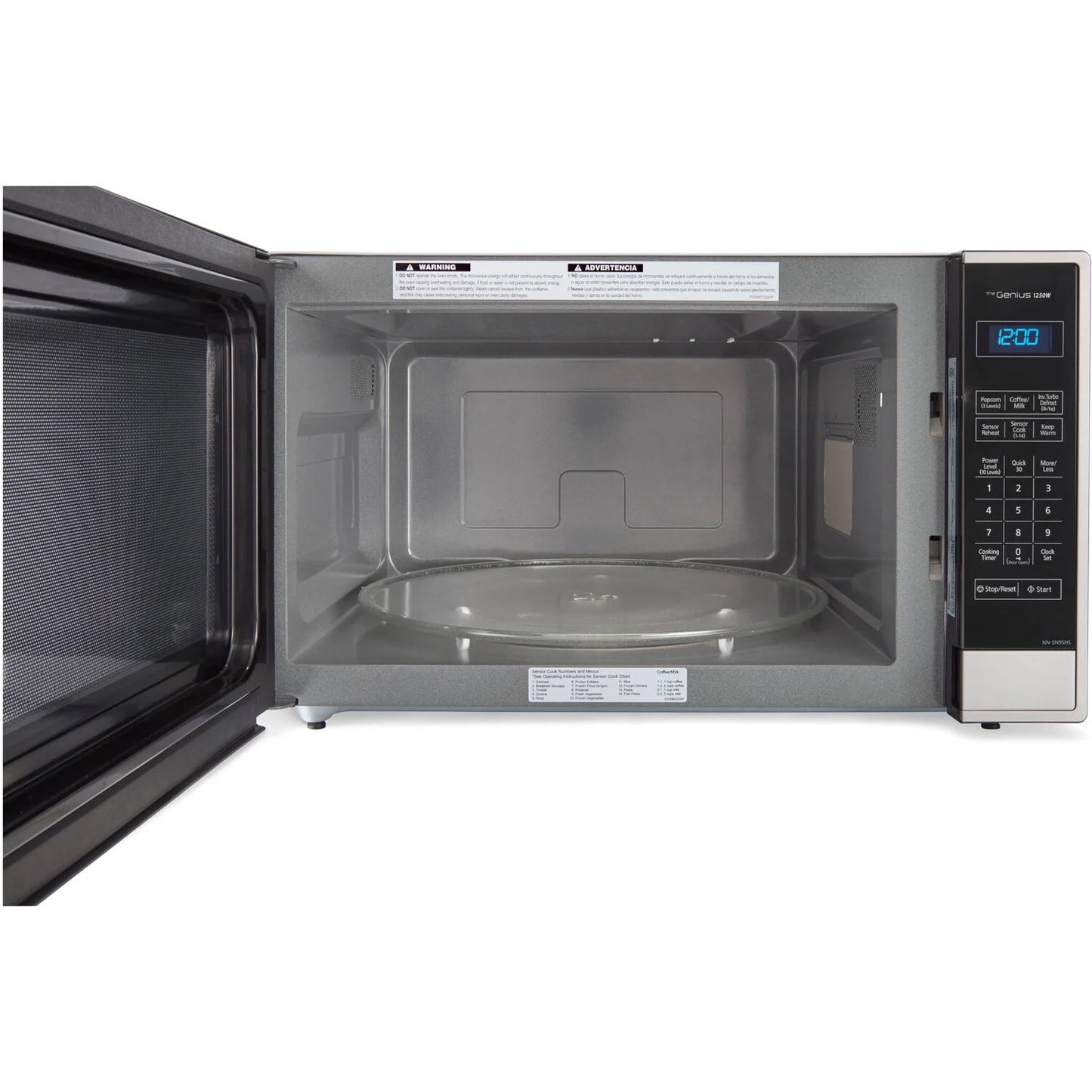 Panasonic 2.2-cu. ft. 1250W Countertop Microwave with Inverter Technology, Stainless Steel NN-SN95HS