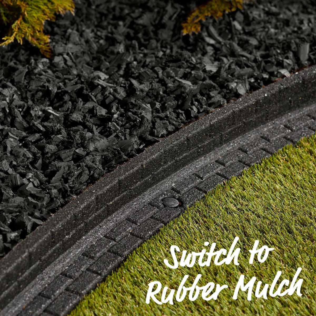 GroundSmart Black Rubber Mulch, 37.5 Cu Ft