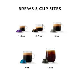 Nespresso Limited-Edition Vertuo Pop Coffee and Espresso Maker by Breville, Matte Black Gold