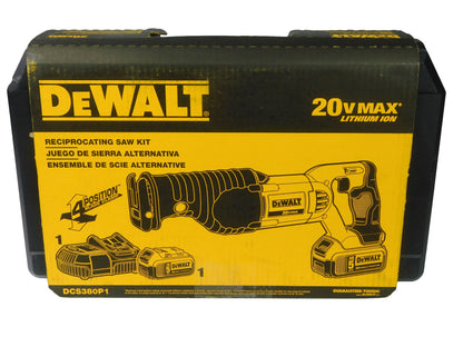DeWalt DCS380P1 20V MAX Cordless Reciprocating Saw Kit with 5Ah Battery, Charger & Case