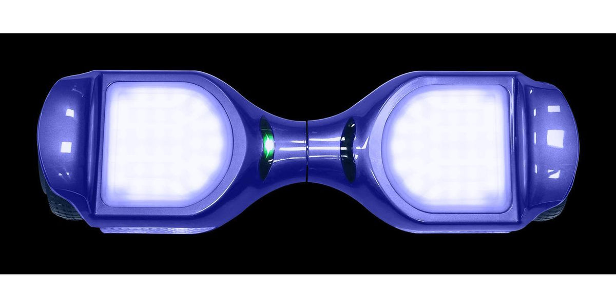 Voyager HoverBeam Purple Hoverboard with Light-up Wheels and Footboard. 185lb limit.