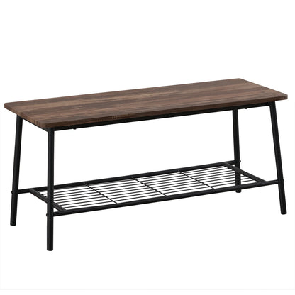 6-Piece Dining Table and Chair Set, Includes 1 Table, 1 Bench and 4 Chairs, Rectangular Kitchen Table and Armless Chairs, Compact Chairs with Curved Backrest for Dining Room