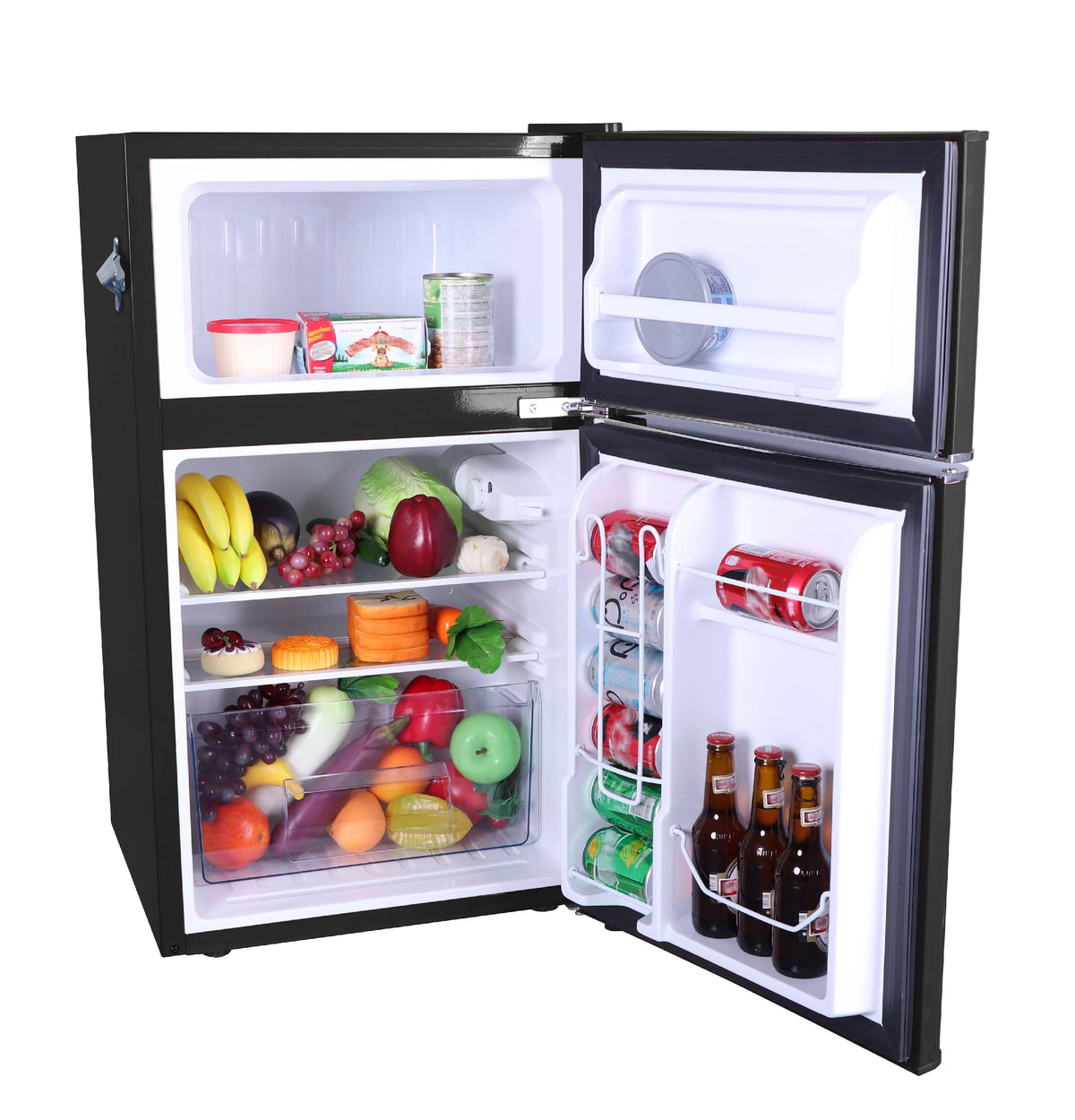Frigidaire Retro 3.1 Cu ft Two Door Compact Refrigerator with Freezer, Red