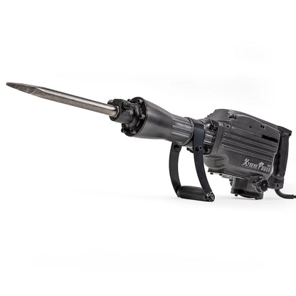 XtremepowerUS Demolition Jack Hammer Heavy Duty, 3600W Electric Jackhammer 1900BPM Power Drill Concrete Breaker Bar Point & Chisel Bits Chisel Set