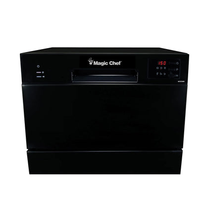 Magic Chef Energy Star 6-Place Setting Countertop Dishwasher (Model MCSCD6W5)  Fits under cabinetry as it sits 17.2" Tall
