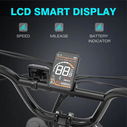 COLORWAY 750W 20"x4.0 Fat Tire Electric Bike, 48V 15Ah Battery, Off-road E-Bike for Adults, UL2849 Certified