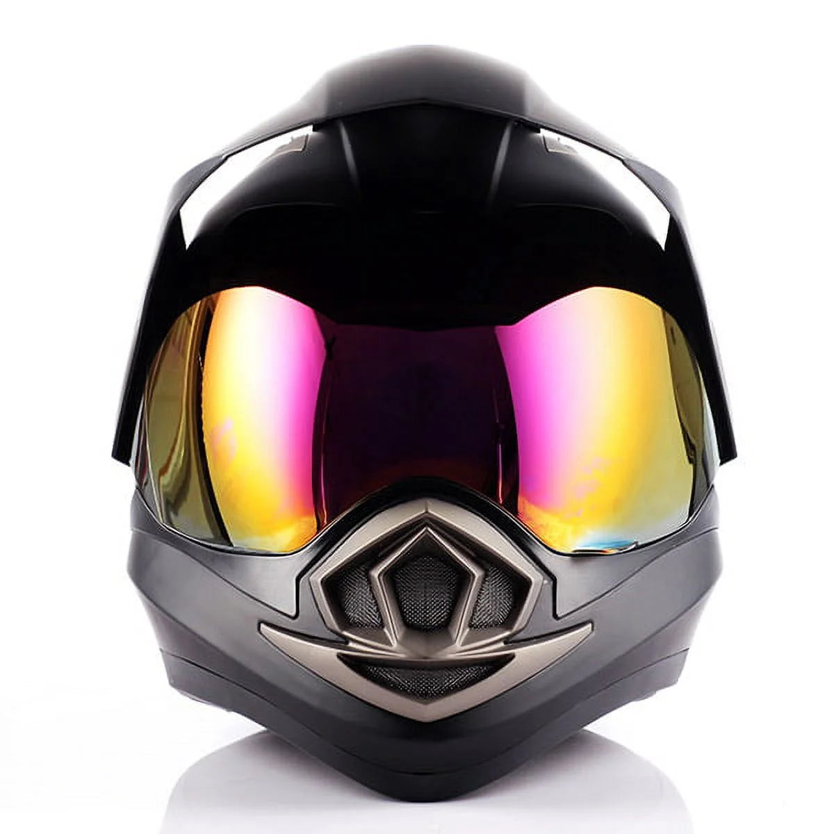 1Storm Dual Sport Helmet Motorcycle HGXP14A Full Face Motocross Off Road Bike + Motorcycle Bluetooth Headset: Matt Black
