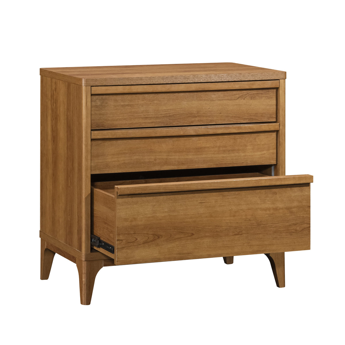 Better Homes & Gardens Greyson 3-Drawer Nightstand with USB, Acorn Finish
