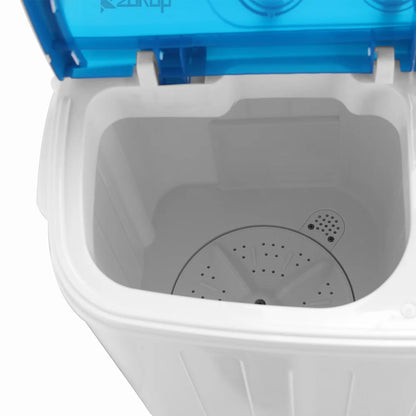 Portable Washing Machine, YOFE Compact Mini Washing Machine, Semi-automatic Washing Machine, Portable Mini Twin Tub Washing Machine for Camping Apartments, Washer(7.7lbs) /Spiner(6.6lbs), Gray, R4861