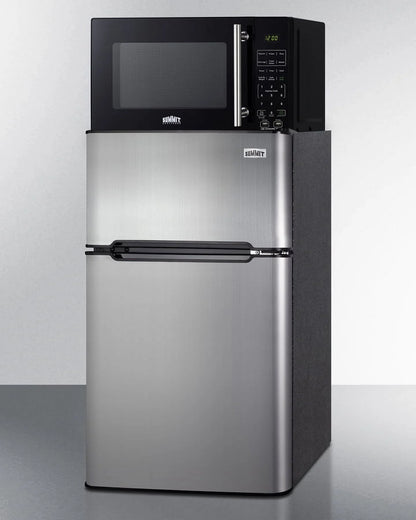 Summit Appliance 2 Door Microwave & Refrigerator-Freezer Combination with Allocator
