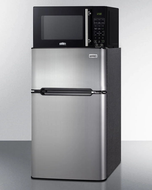 Summit Appliance 2 Door Microwave & Refrigerator-Freezer Combination with Allocator