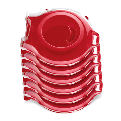 Sterilite Clear Nesting Storage Christmas Holiday Wreath Box, Red (4 Pack)
