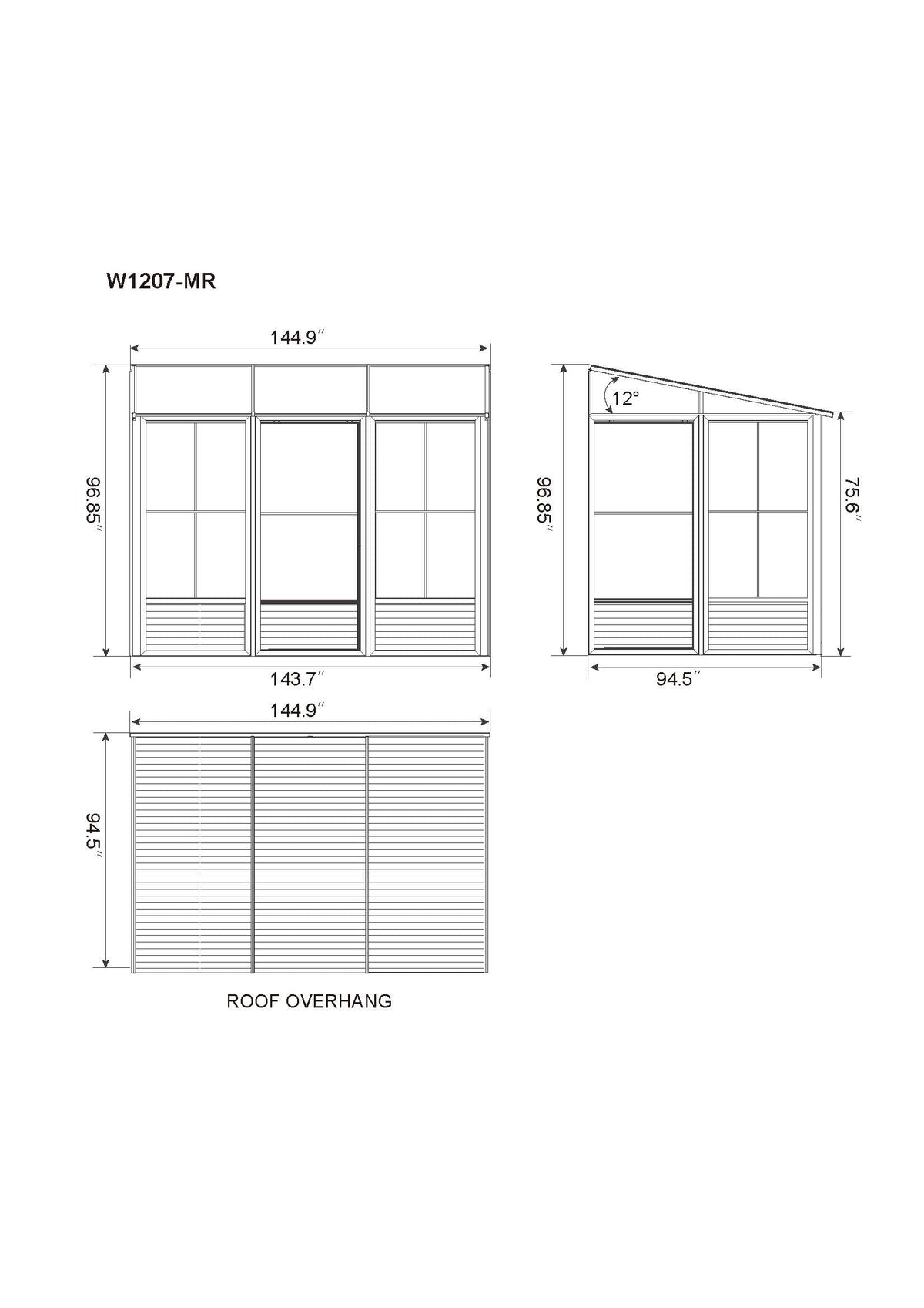 Gazebo Penguin Florence Add-A-Room with Metal Roof 8 Ft. x 12 Ft.