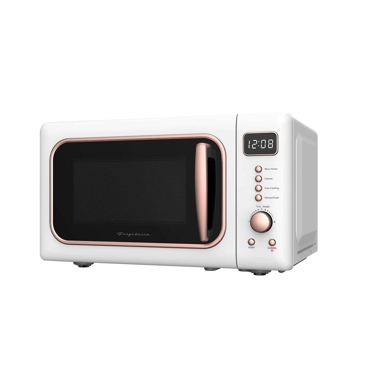Frigidaire 0.7 Cu. Ft. Retro Countertop Microwave Oven, Black and Gold