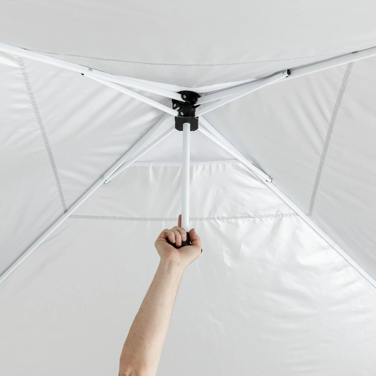 Ozark Trail 10x10 Instant Pop Up Canopy Tent with Simple Push Setup �?Straight Leg Pop-Up Tent for Tailgating, Camping & Events, White