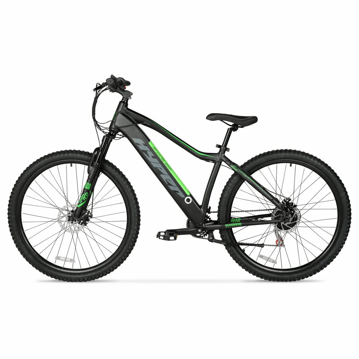 29" Hyper Bicycles 36V Class 2 Electric Mountain Bike for Adults, 350W E-Bike Motor, Black
