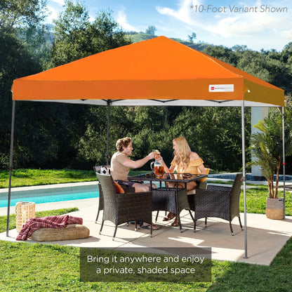 Best Choice Products 12x12ft Easy Setup Pop Up Canopy w/ 1-Button Setup, Wheeled Case, 4 Weight Bags - Navy Blue