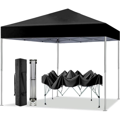 GVDV Canopy Tent, 10x10 ft Easy Pop up Outdoor Canopy Tent, Portable Straight Leg Gazebo Instant Canopy, Blue