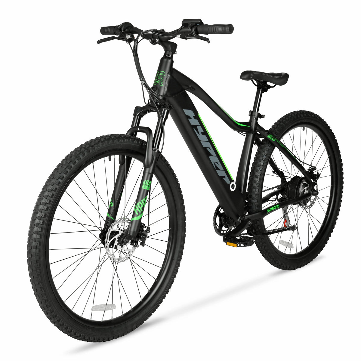 29" Hyper Bicycles 36V Class 2 Electric Mountain Bike for Adults, 350W E-Bike Motor, Black