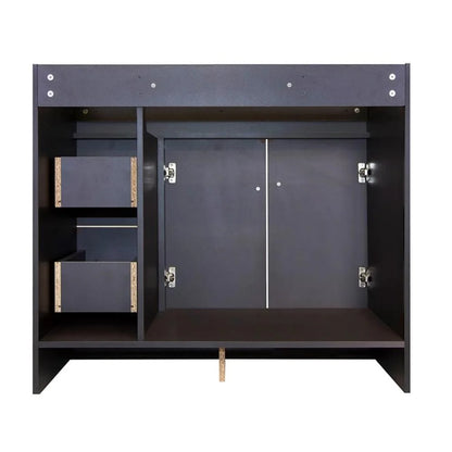 Design House Wyndham 36" Solid Wood Ready to Assemble 2-Door and 2-Drawer Bathroom Vanity Cabinet, White