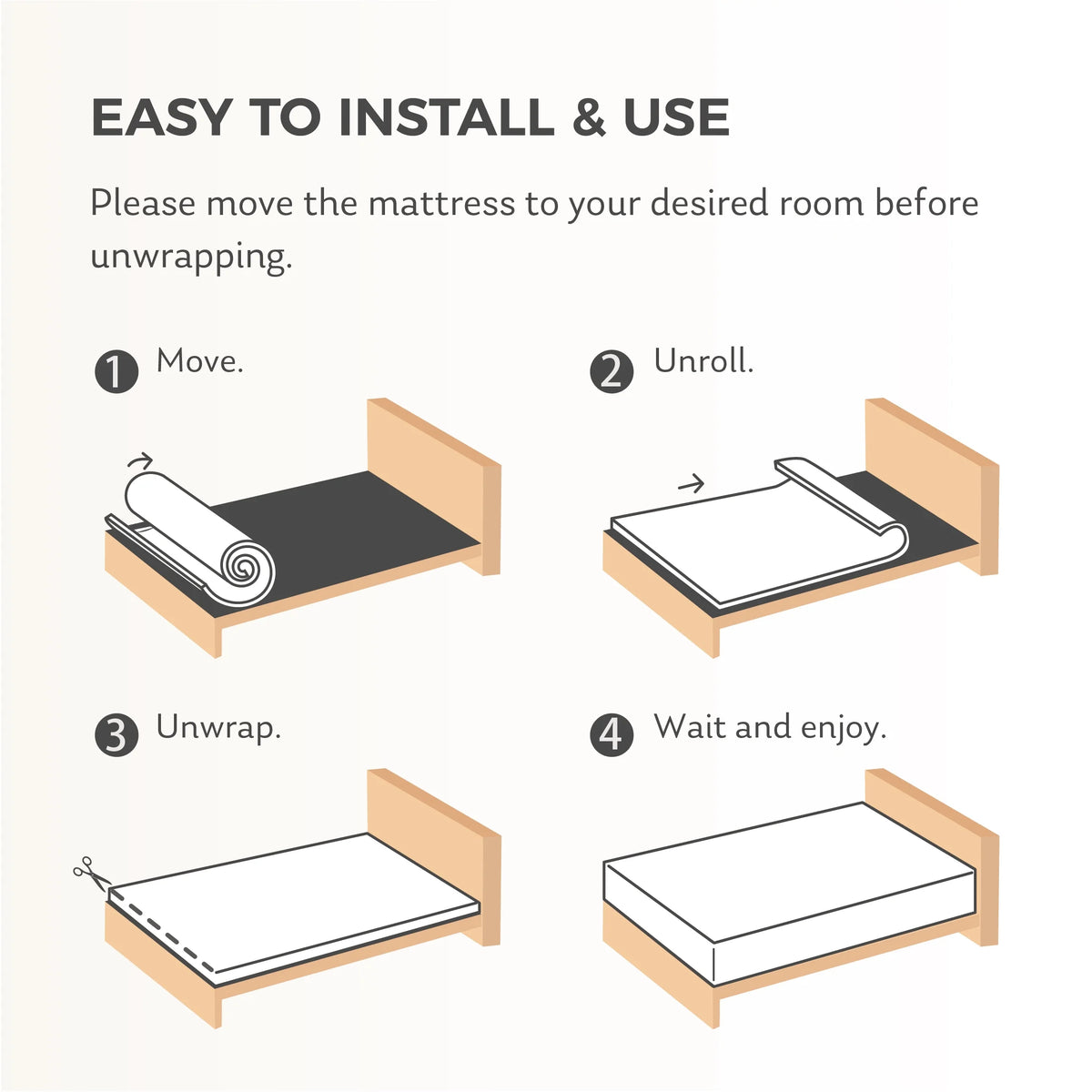 MLILY EGOHOME King Mattress in a Box, 14 inch Cooling Gel Memory Foam Mattress, Beds in a Box, Medium