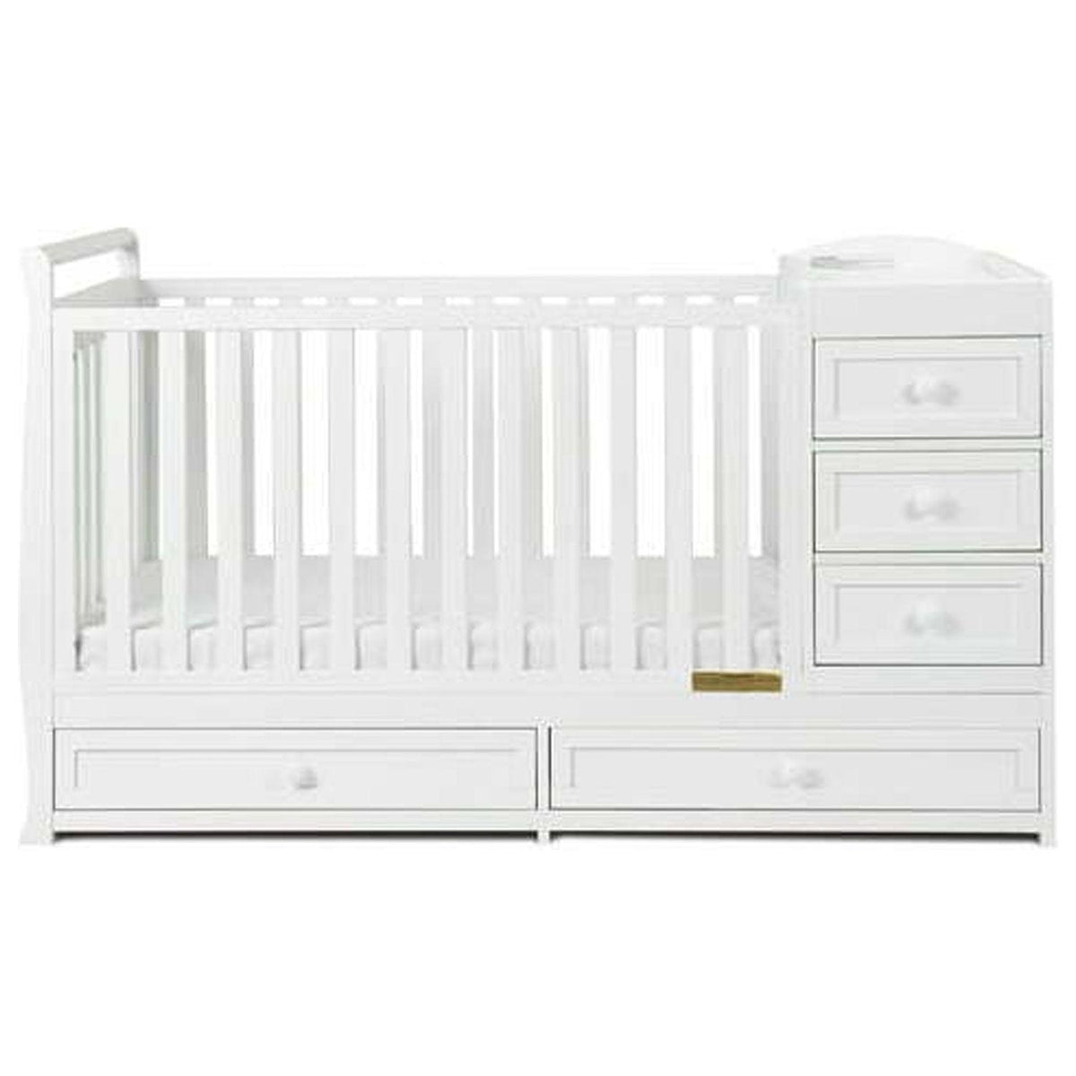 AFG Daphne 2 in 1 Convertible Crib and Changer White