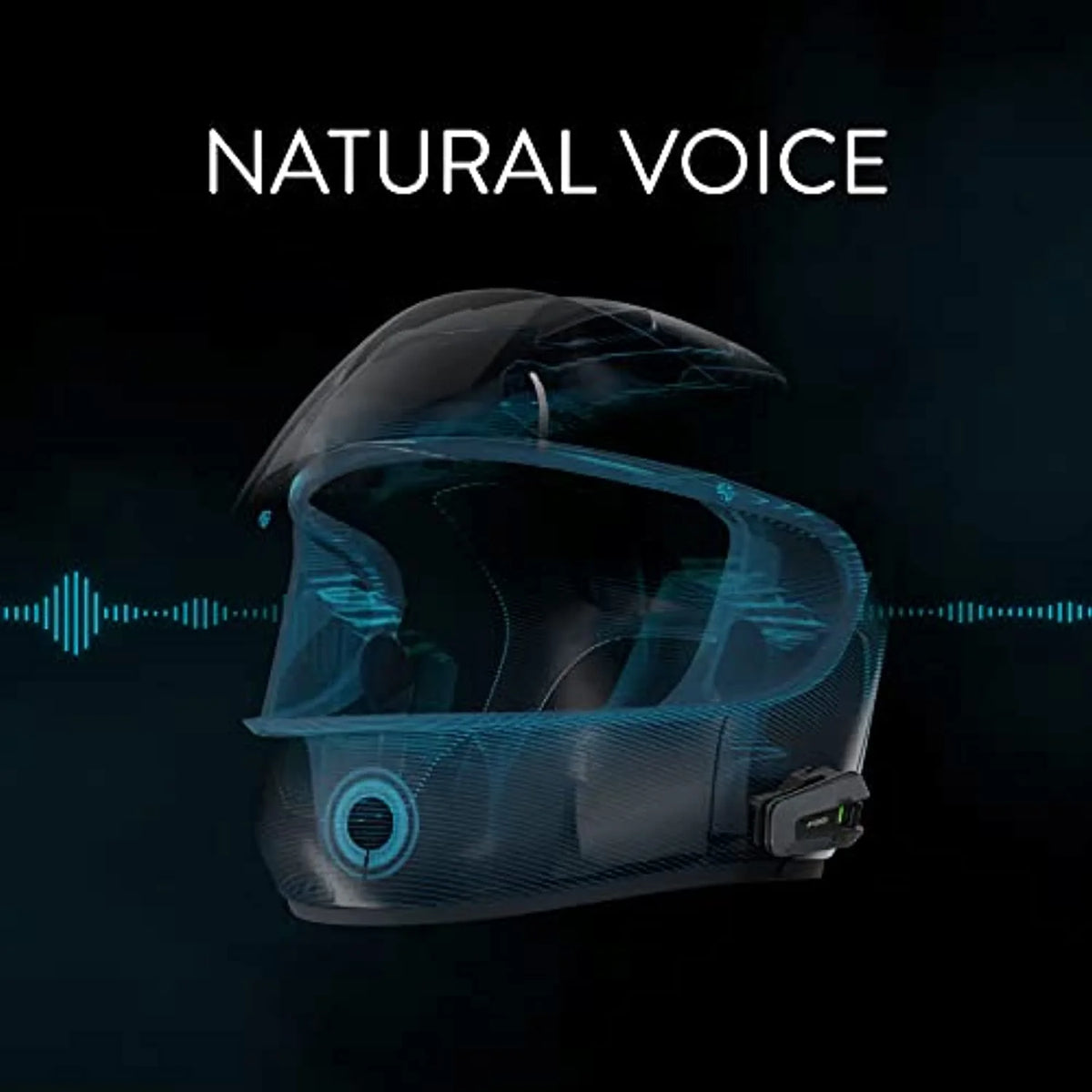 Cardo PACKTALK Edge Motorcycle Bluetooth Communication System Headset Intercom - Dual Pack