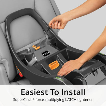 Chicco KeyFit 35 ClearTex 35 lbs Extended Use Infant Car Seat - Shadow (Black). New