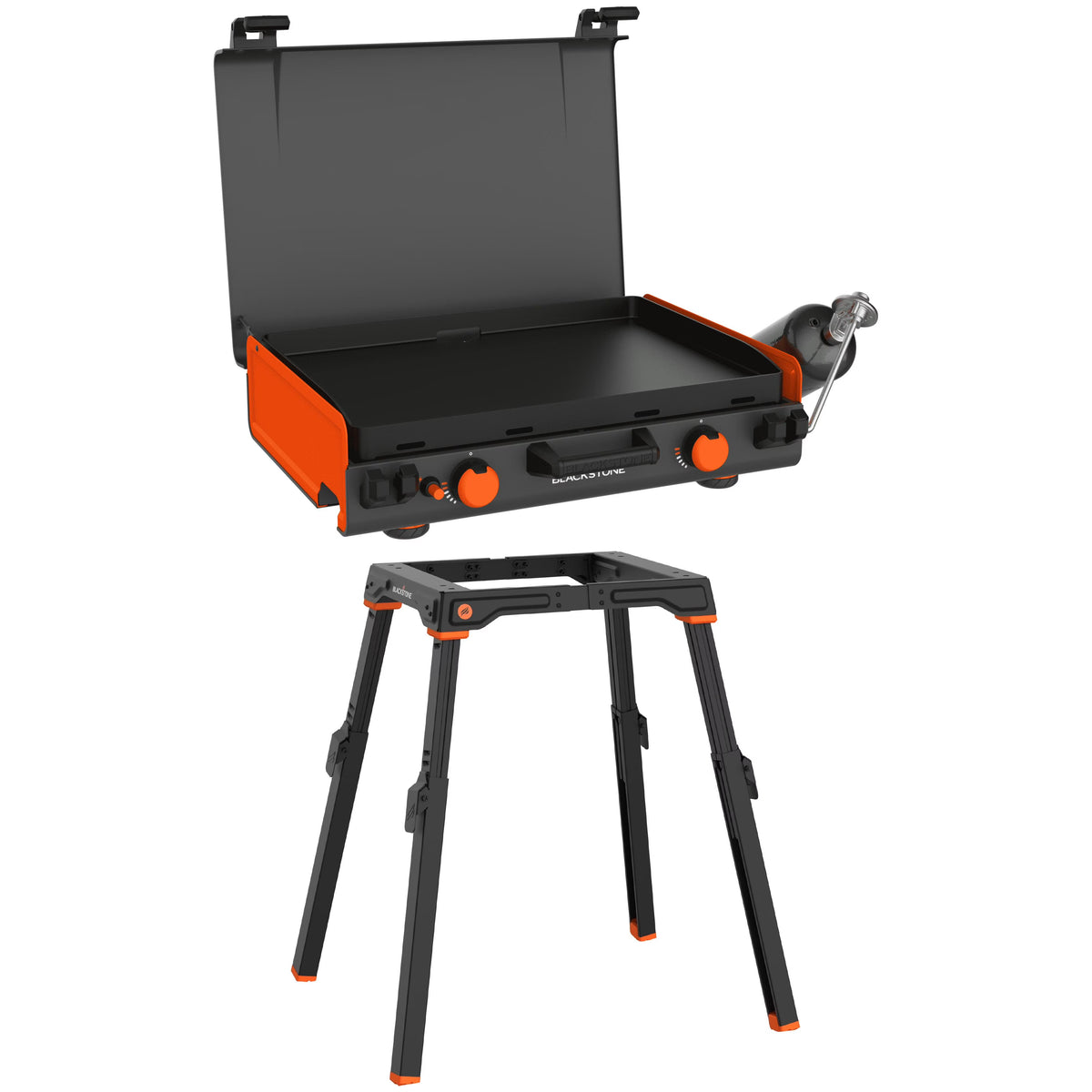 Blackstone Adventure Ready 20��x14�� 2-Burner Propane Camping Griddle with Latching Hood and Handle