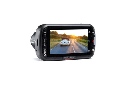 Nextbase 222X Compact Dual Dash Cam Front & Rear 2.5" HD IPS Screen, 1080p Full HD, 6 Layer Lens, Black, 0.17 lbs assembled.